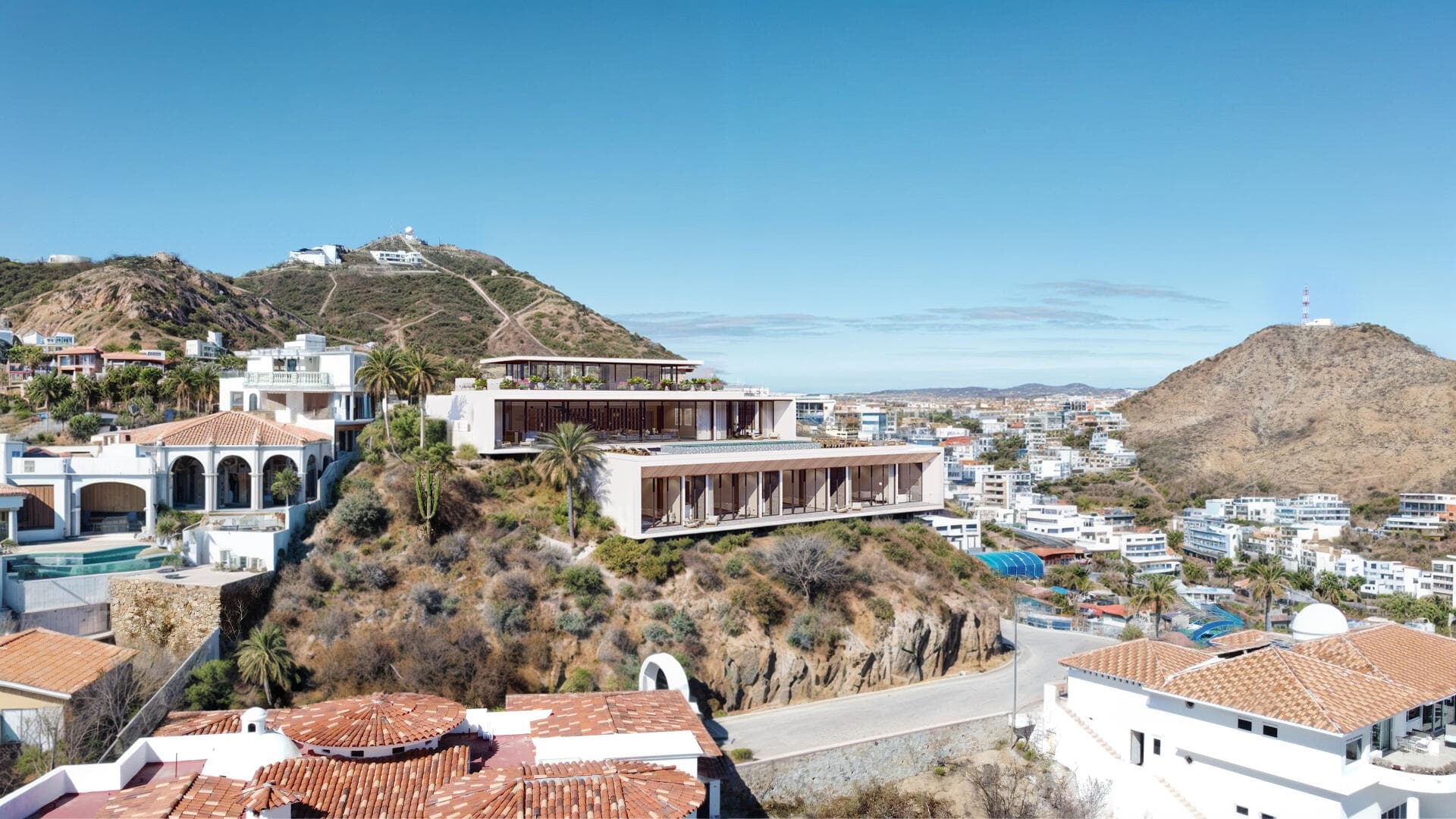 Villa del León, the finished villa above Cabo San Lucas